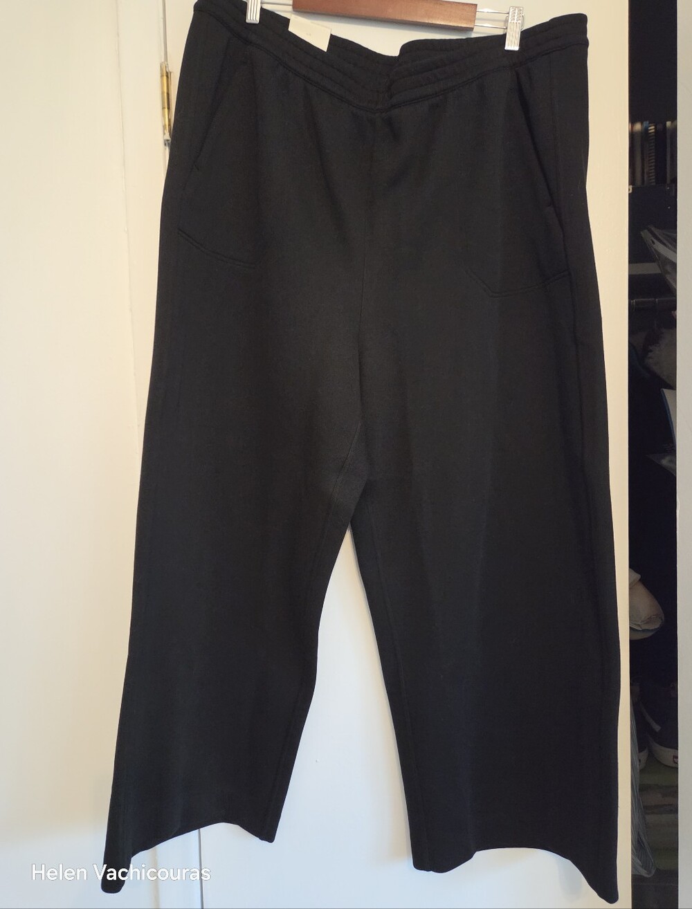 Banana Republuc Black Casual Pull-On Wide Leg Ankle Pants Size XXL